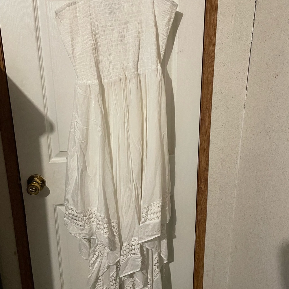 White lined dress.